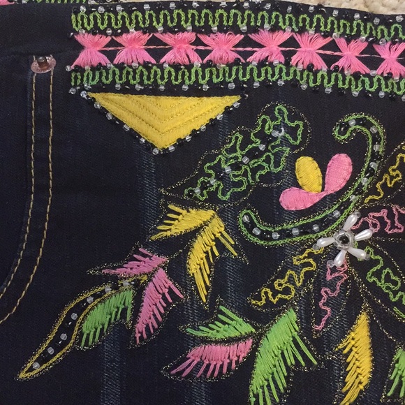 Christian LaCroix Absolutely Fabulous Fancy Decorated Denim Jeans NWOT - Picture 6 of 8